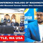Dilkii Dr. SH. MAXAMED XASSAN PRESS CONFERENCE MASJIDS OF WASHINGTON STATE